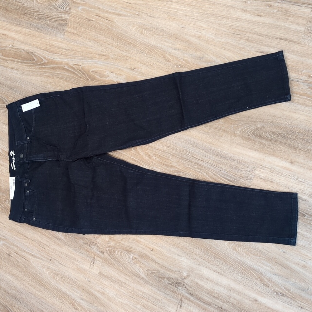 👖❤️ NWT Seven7 Dark Blue Denim Tummy Less Skinny Jeans Women's size 14 👖❤️